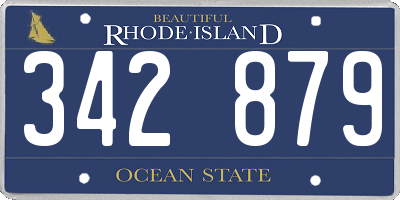 RI license plate 342879