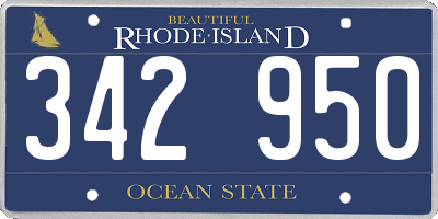RI license plate 342950