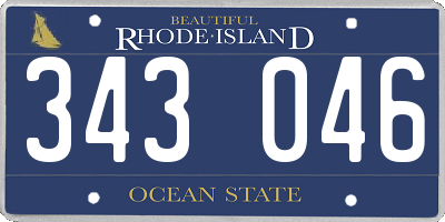RI license plate 343046