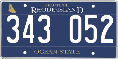 RI license plate 343052