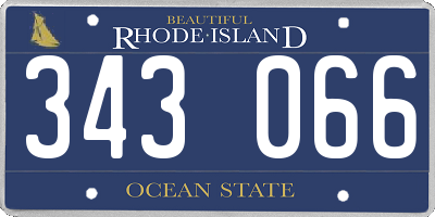 RI license plate 343066