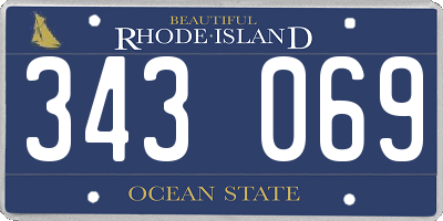 RI license plate 343069