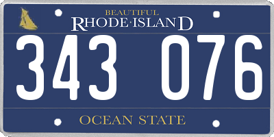 RI license plate 343076