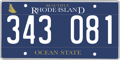 RI license plate 343081