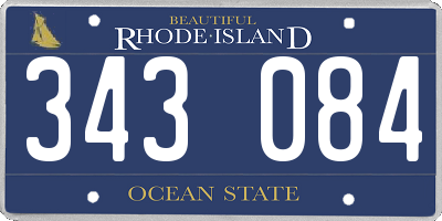 RI license plate 343084