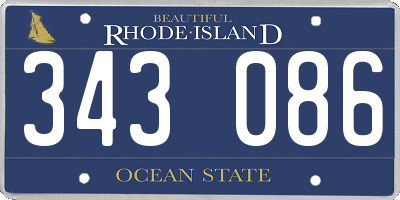 RI license plate 343086