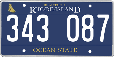 RI license plate 343087