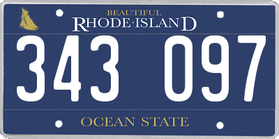 RI license plate 343097