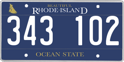 RI license plate 343102