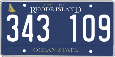 RI license plate 343109