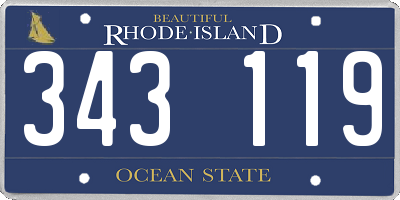RI license plate 343119