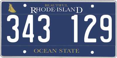 RI license plate 343129
