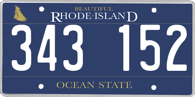 RI license plate 343152
