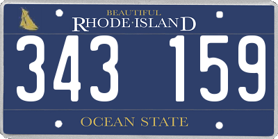 RI license plate 343159
