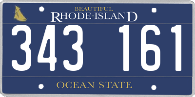 RI license plate 343161