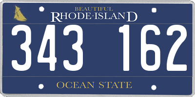 RI license plate 343162
