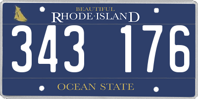 RI license plate 343176
