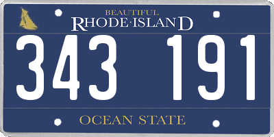 RI license plate 343191