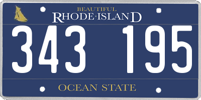 RI license plate 343195