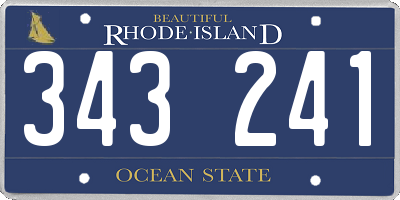 RI license plate 343241