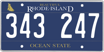 RI license plate 343247