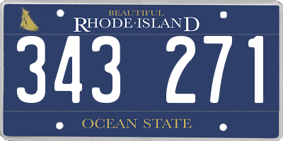 RI license plate 343271
