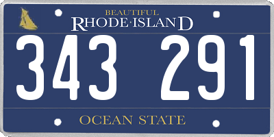 RI license plate 343291