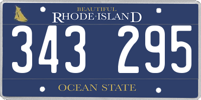 RI license plate 343295