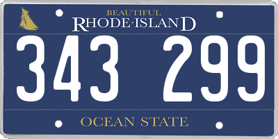 RI license plate 343299