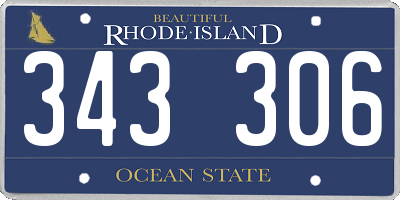 RI license plate 343306