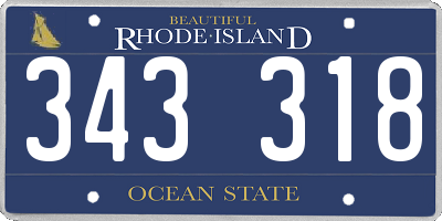 RI license plate 343318