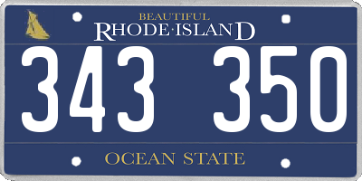 RI license plate 343350