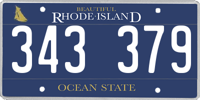RI license plate 343379