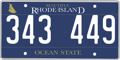 RI license plate 343449