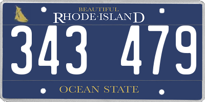RI license plate 343479