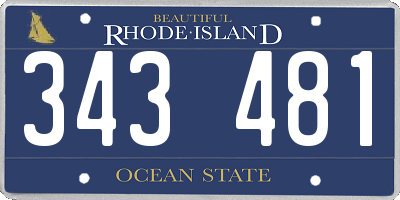 RI license plate 343481