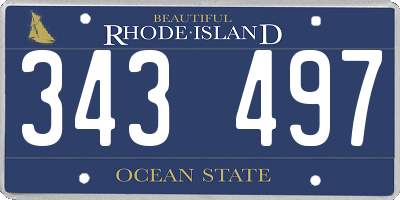 RI license plate 343497