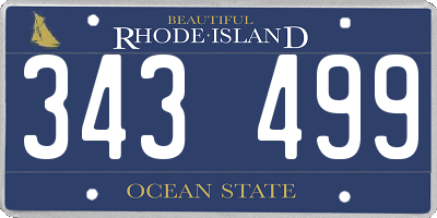 RI license plate 343499