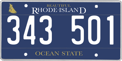RI license plate 343501