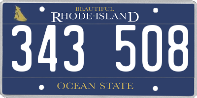 RI license plate 343508