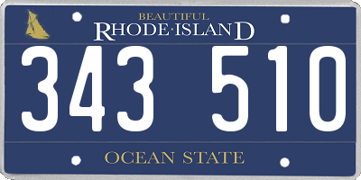 RI license plate 343510