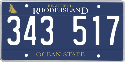 RI license plate 343517