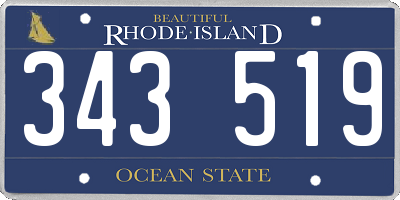 RI license plate 343519