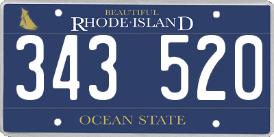 RI license plate 343520