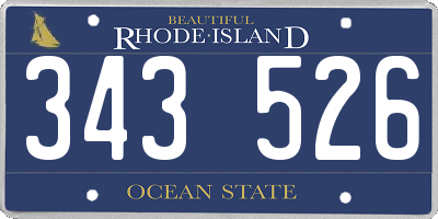 RI license plate 343526