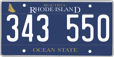 RI license plate 343550