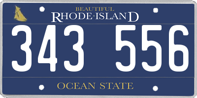 RI license plate 343556