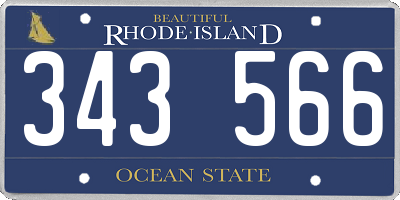 RI license plate 343566