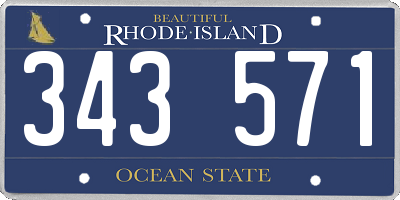 RI license plate 343571