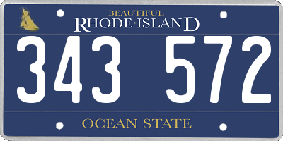 RI license plate 343572
